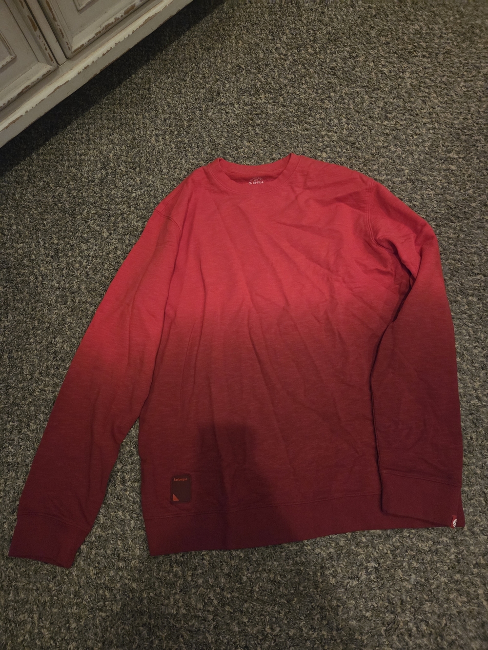 Women's Red Crewneck Sweatshirt - Casual Everyday Pullover